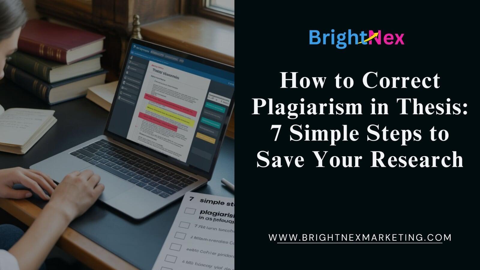 How to Correct Plagiarism in Thesis: 7 Simple Steps to Save Your Research